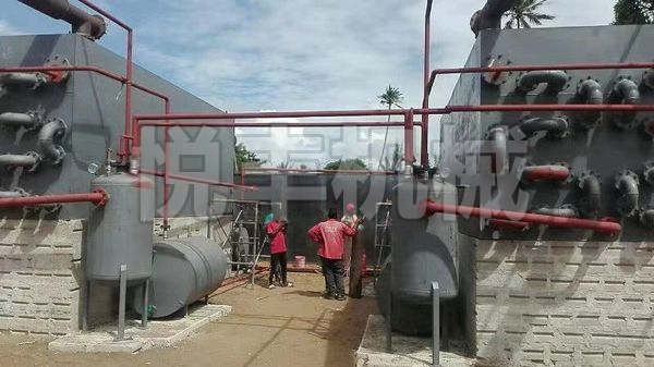海外客戶(hù)廢舊煉油設(shè)備安裝現(xiàn)場(chǎng)